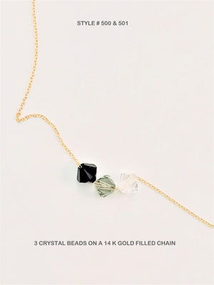 Tri-crystal Necklace